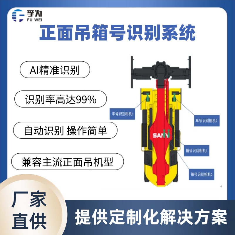 孚为正面吊车载箱号识别系统  集装箱号码识别设备