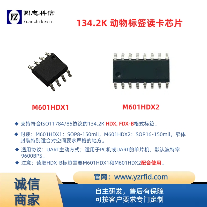 M601HDX 134.2K HDX FDX-B格式标签读卡芯片